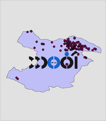 شیپ فایل زمین لغزش های استان قزوین
